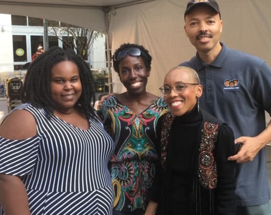 Renee Watson, Jennifer Baker, Andrea Pinkney, and Jerry Craft